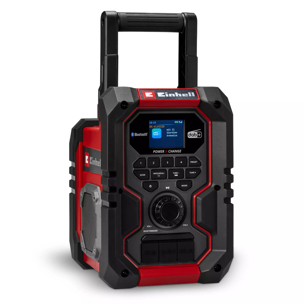 Radio de chantier sans fil DAB+/FM/Bluetooth 18V robuste et portable, sans batterie
