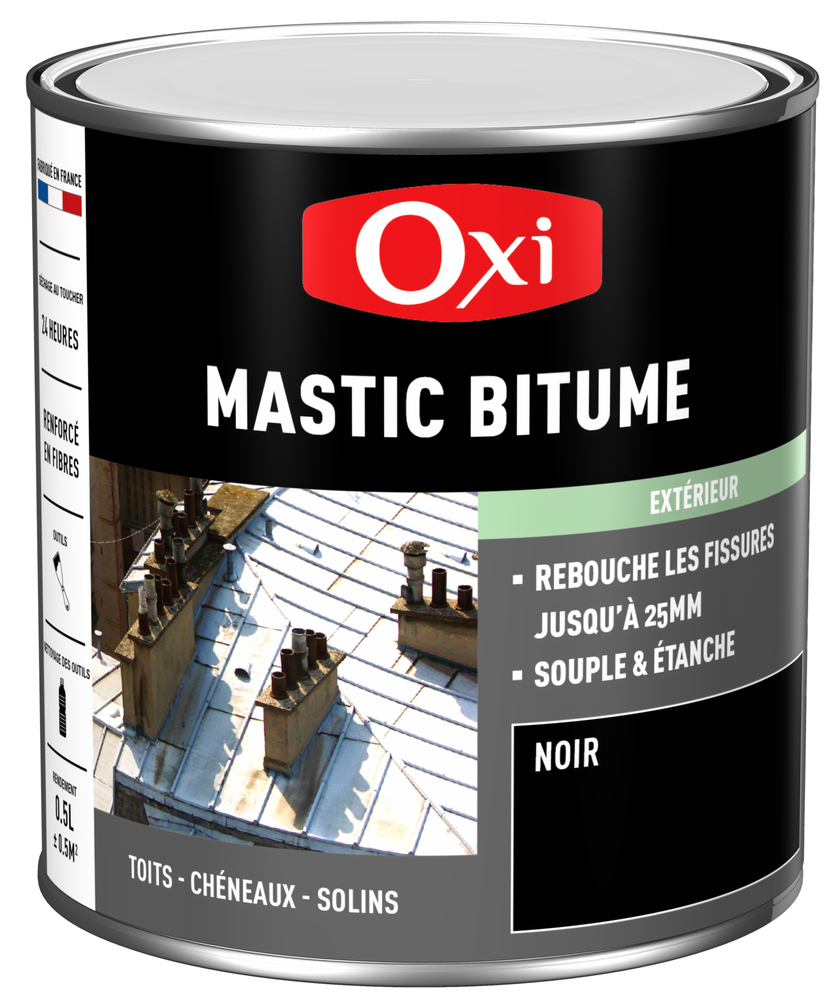 Mastic Bitume noir 0.5L en pot pour étanchéité