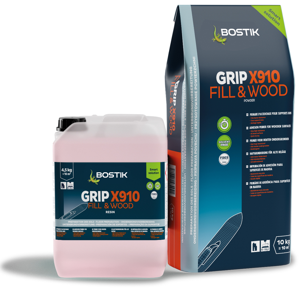 Seau de primaire spécial bois Grip X910 Fill & Wood 14.5 kg pour la préparation et l'accroche des supports bois