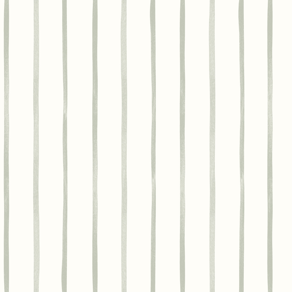 Papier peint vinyle sur intissé, motif rayure Léonie vert, collection Décorama Intemporelle et Déco 2027