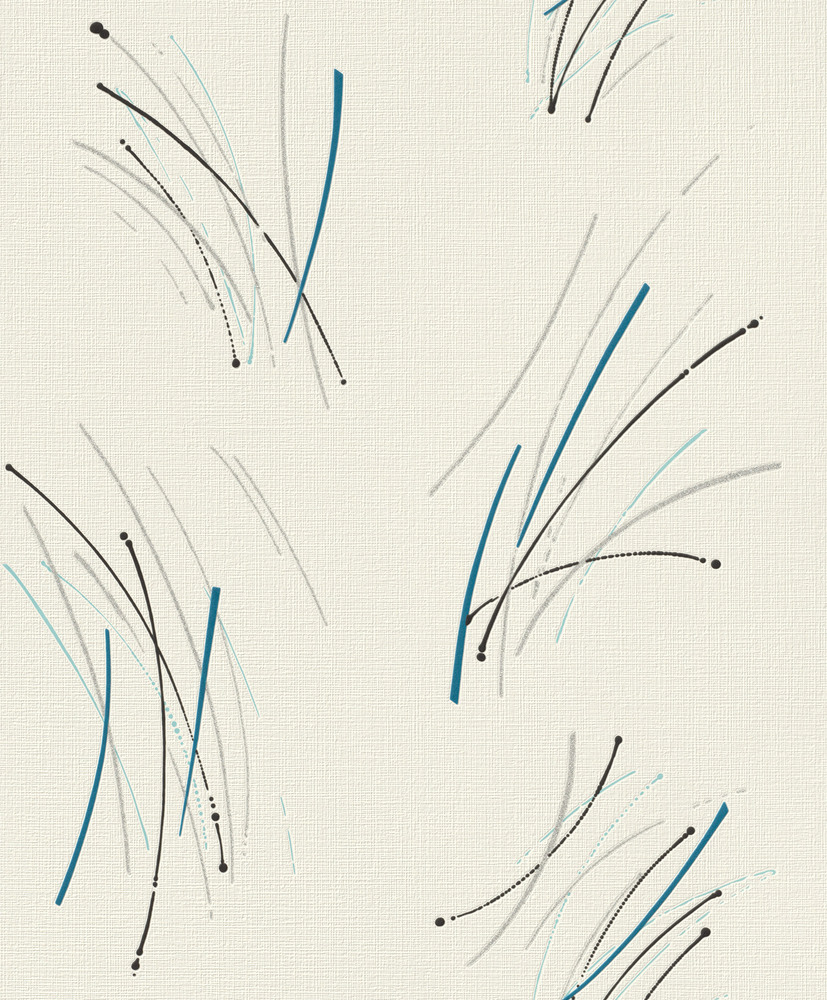 Papier peint vinyle motif turquoise résistant et lavable