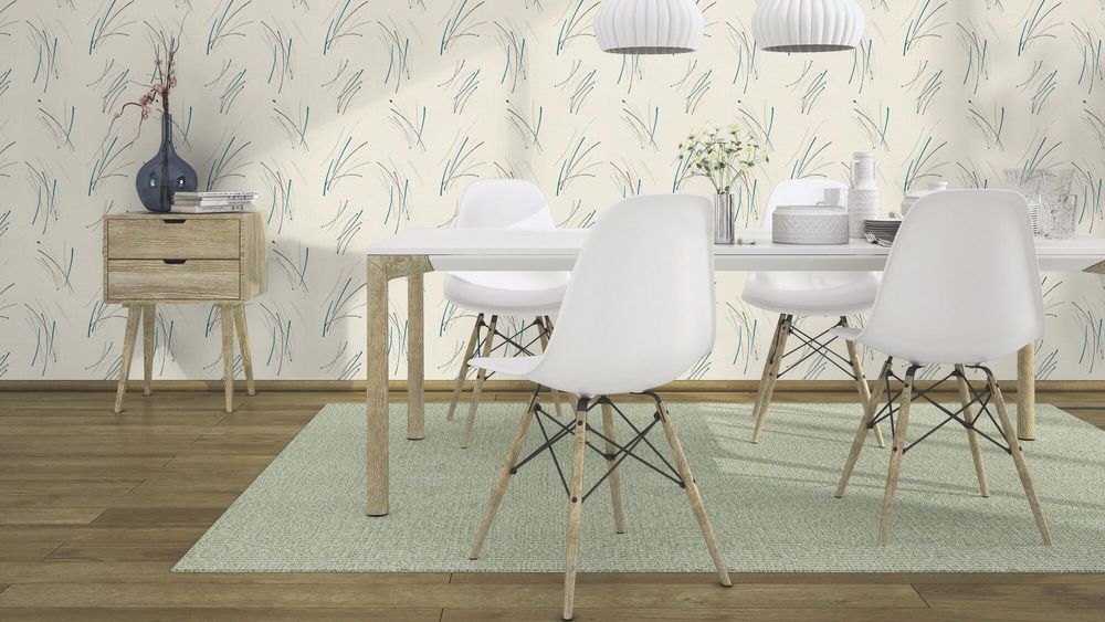 735024 - Papier Peint Vinyle Motif Turquoise