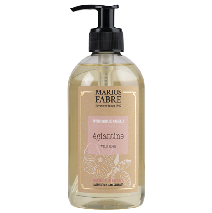 Savon Liquide de Marseille Églantine 400 ml en bouteille pompe