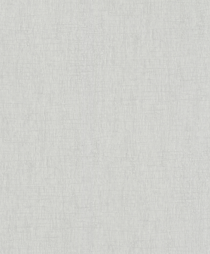 Papier peint intissé gris clair effet plâtre strié, collection Décorama Unis 2027, facile à poser et résistant