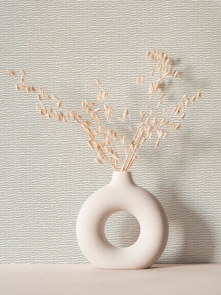 33382 - Papier Peint Intissé Effet Osier Tressé Beige Clair