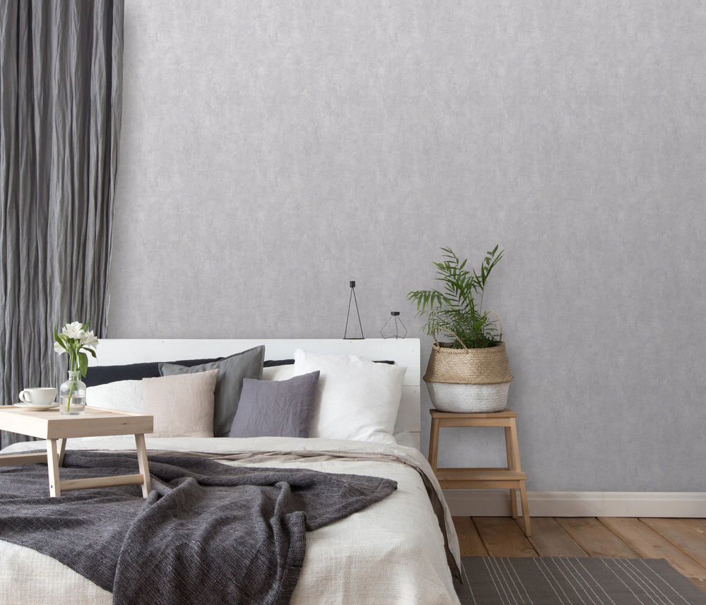 10474-31 - Papier Peint Vinyle Grainé Sur Intissé Urban Feel Gris Clair