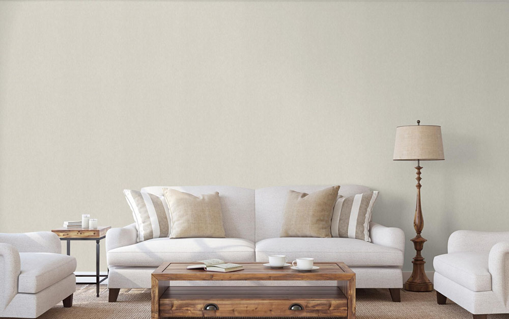 32221 - Papier Peint Intissé Effet Textile Tissé Beige Naturel