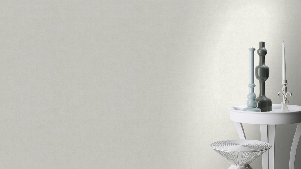 489965 - Papier Peint Vinyle Grainé Sur Intissé Béton Mat Blanc Cassé