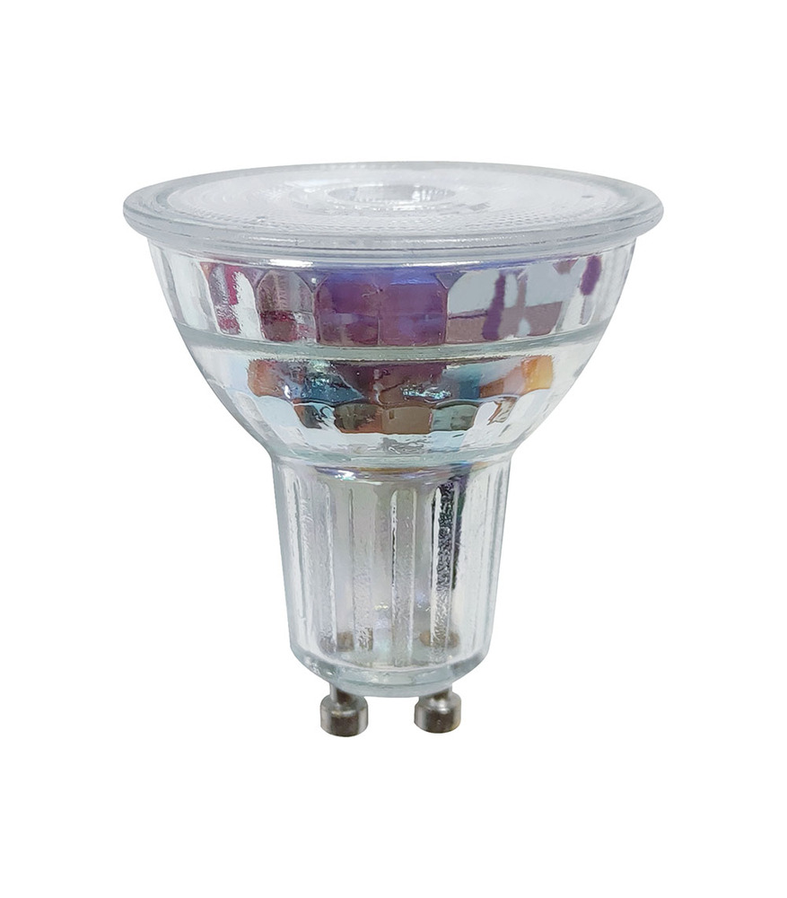 Ampoule LED GU10 transparente et connectée RF 4.3W blanc chaud