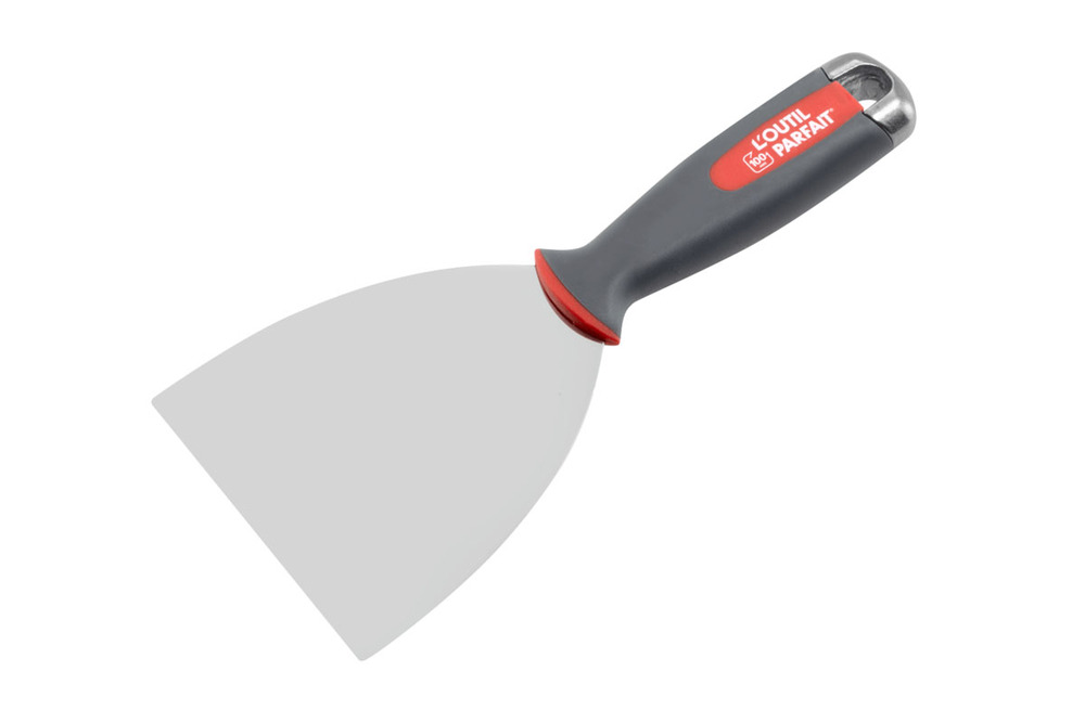 Couteau plaquiste Alu Choc en aluminium robuste avec lame rétractable pour la découpe de plaques de plâtre.