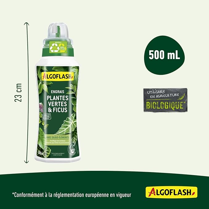 Engrais Plantes Vertes et Ficus Liquide UAB 500 ml