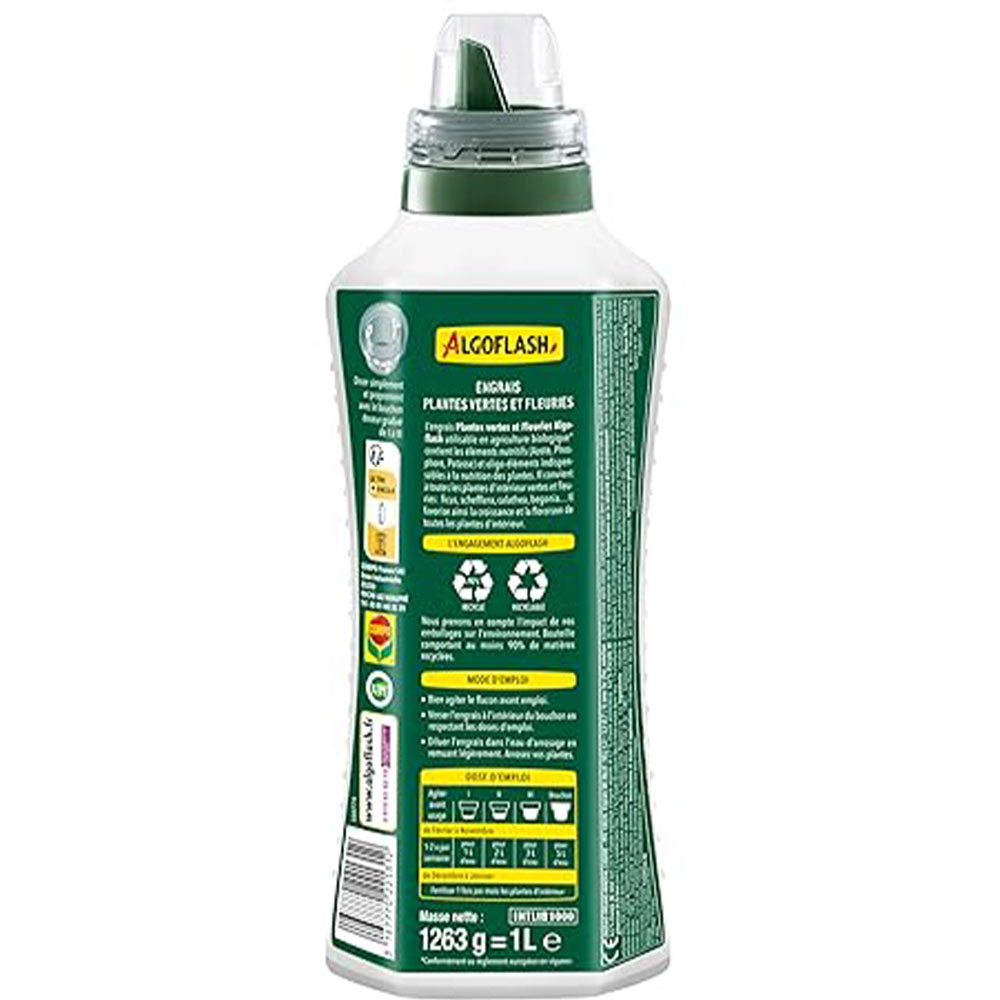 Engrais Plantes Vertes et Fleuries Liquide UAB 1L