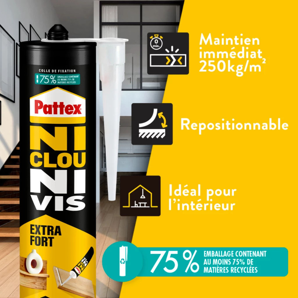Colle Acrylique Ni Clou Ni Vis Extra Fort & Rapide 380 g