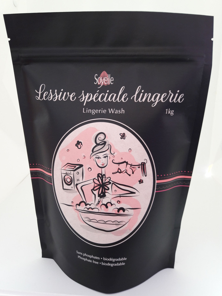 Doypack de 1 kg de lessive liquide spéciale Lingerie et Linge Délicat