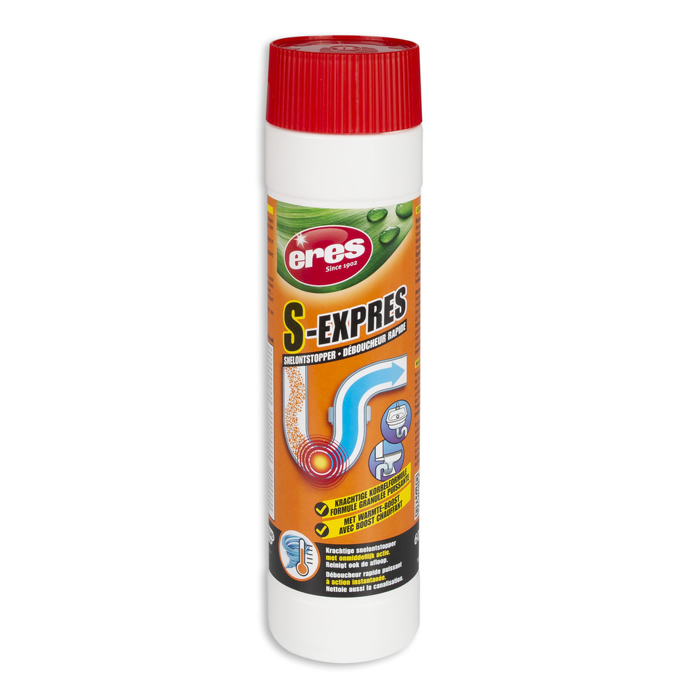 Déboucheur Poudre S Express 600 g pour canalisations, en pot, action rapide