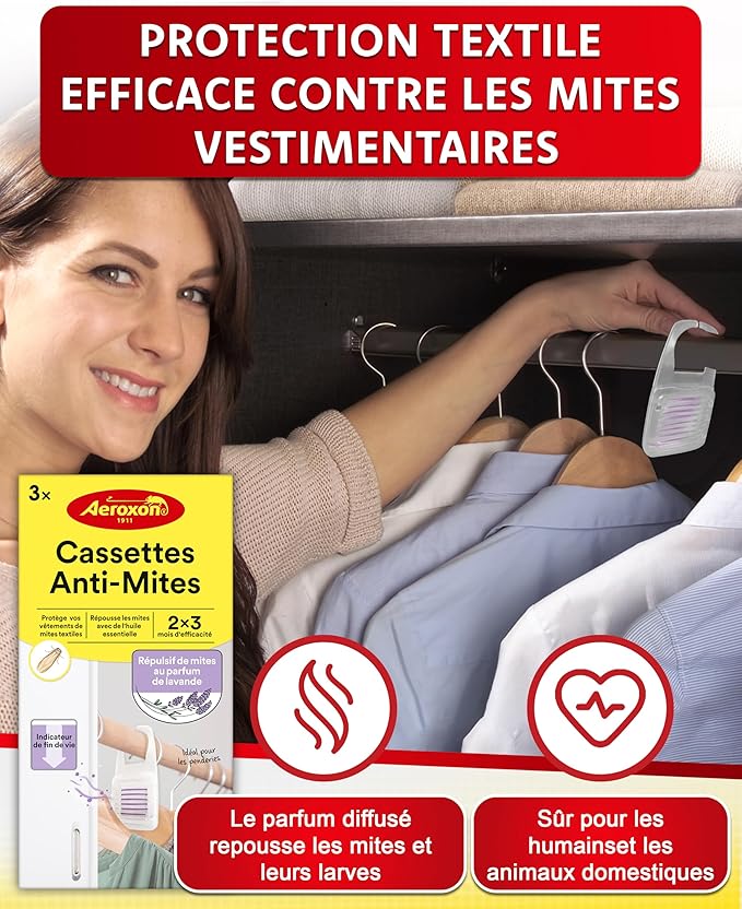 Anti-Mites Textile à La Lavande 2 x 3 Cassettes