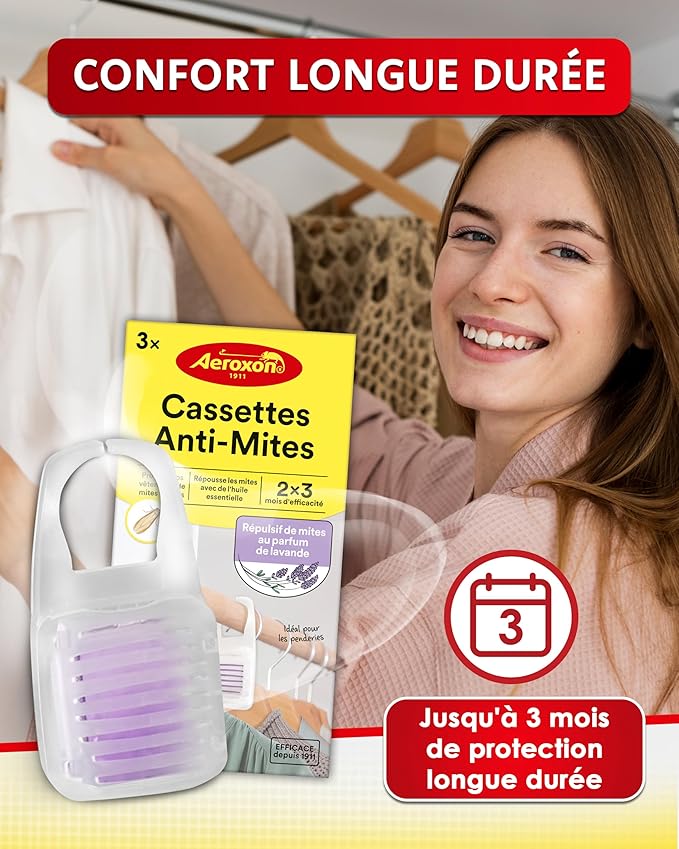 Anti-Mites Textile à La Lavande 2 x 3 Cassettes