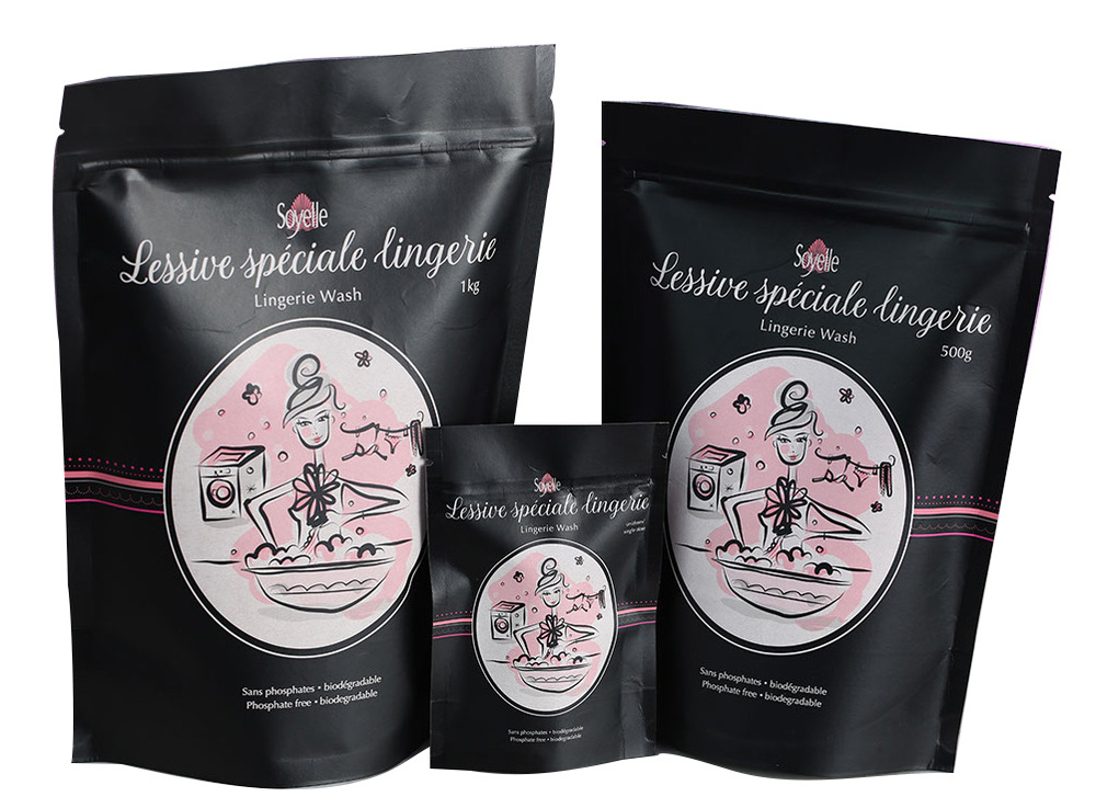 Lessive liquide spéciale Lingerie et Linge Délicat en doypack de 1 kg, 500 g et unidose