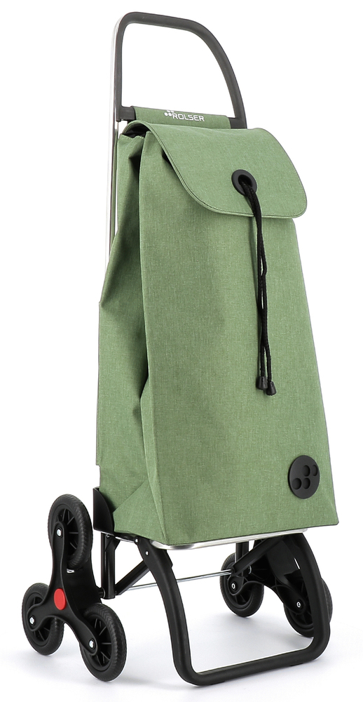 Poussette de marché I-Max Tweed 6 roues monte-escaliers de 43L, robuste et idéale pour les courses.