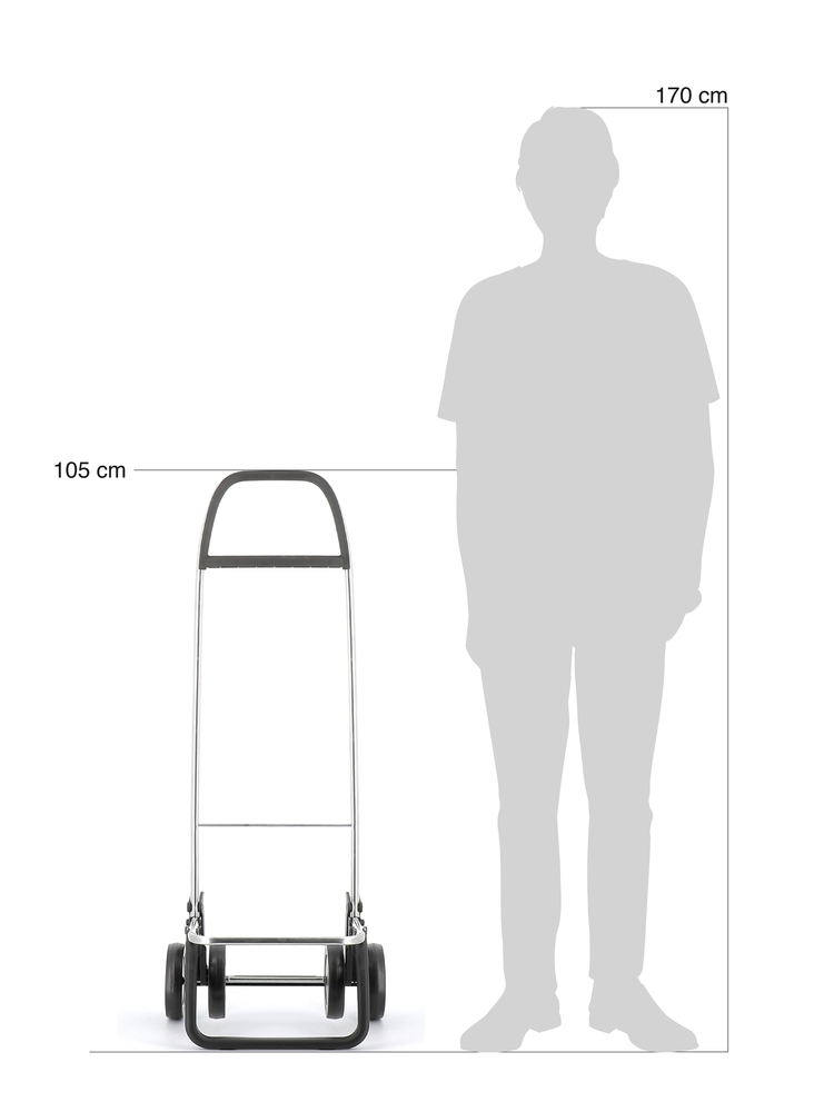 Poussette de Marché I-Max Yute Natural/Noir 4 Roues 43L