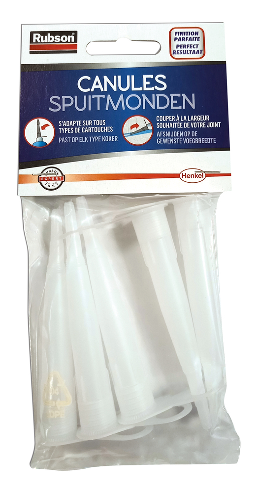 Easy Service Lot de 5 canules en plastique pour cartouche de mastic, pour une application précise des joints.