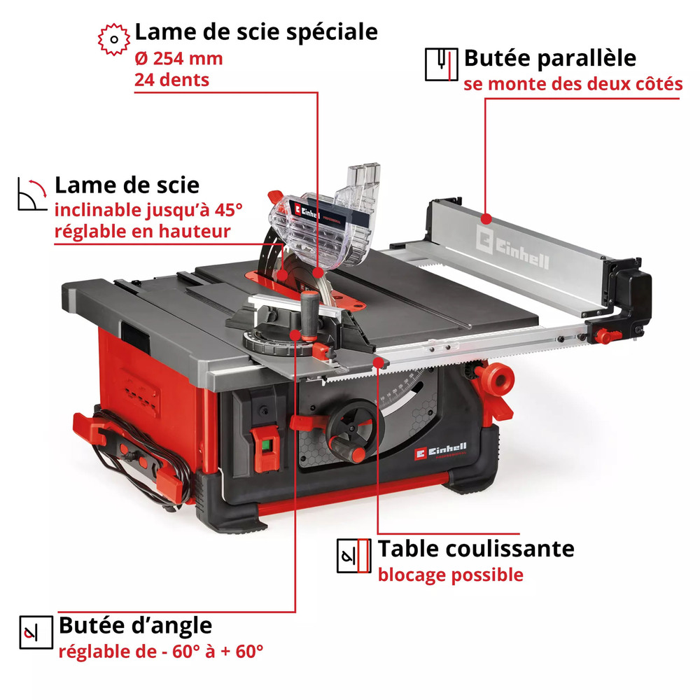Scie Circulaire Sur Table Coulissante TP-CC 10 T Professional