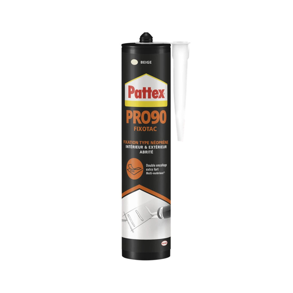 Colle néoprène Pro90 Fixotac beige 350g pour assemblage