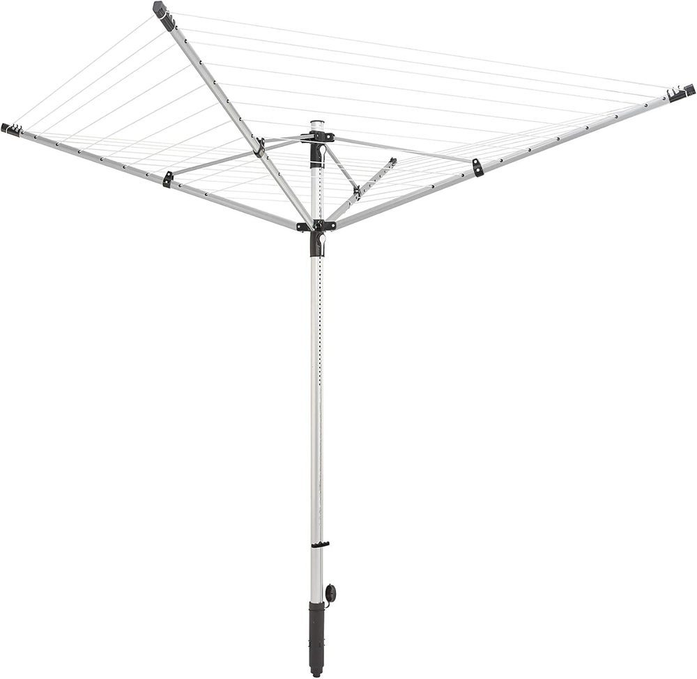 Séchoir parapluie Linolift 500 pour sécher le linge en extérieur, grande capacité et réglable.