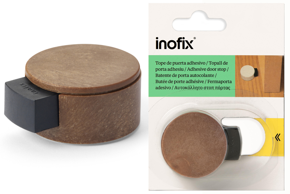 Butée de Porte Avec Amortisseur Ronde Ø40 mm Bois