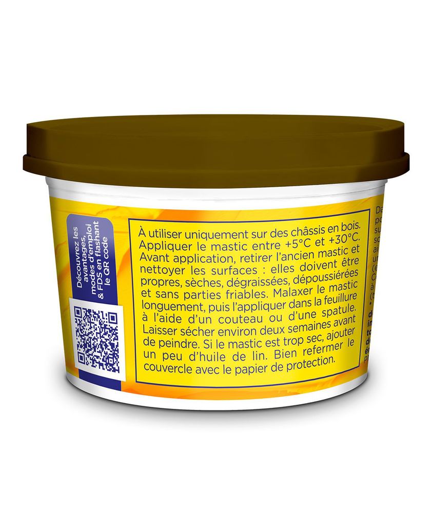 Mastic Vitrier à l'Huile de Lin Acajou