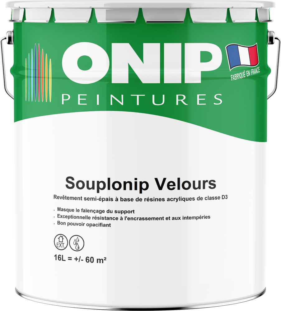 Souplonip Base 9003, impression et fixateur blanc pour façade, préparation des supports extérieurs