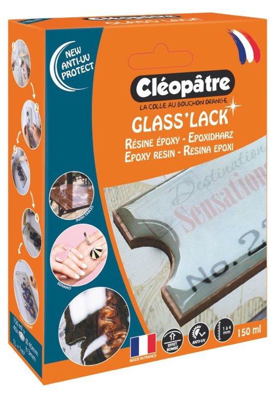 Boite de résine Expoxy Cleopatre Glass Lack 150 ml