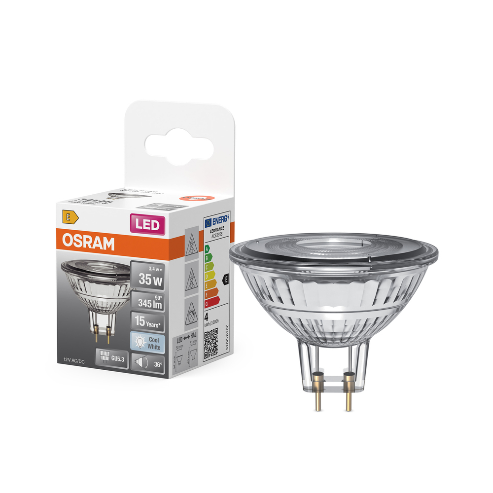 Ampoule LED Osram GU5.3 spot MR16 blanc froid équivalent 35W