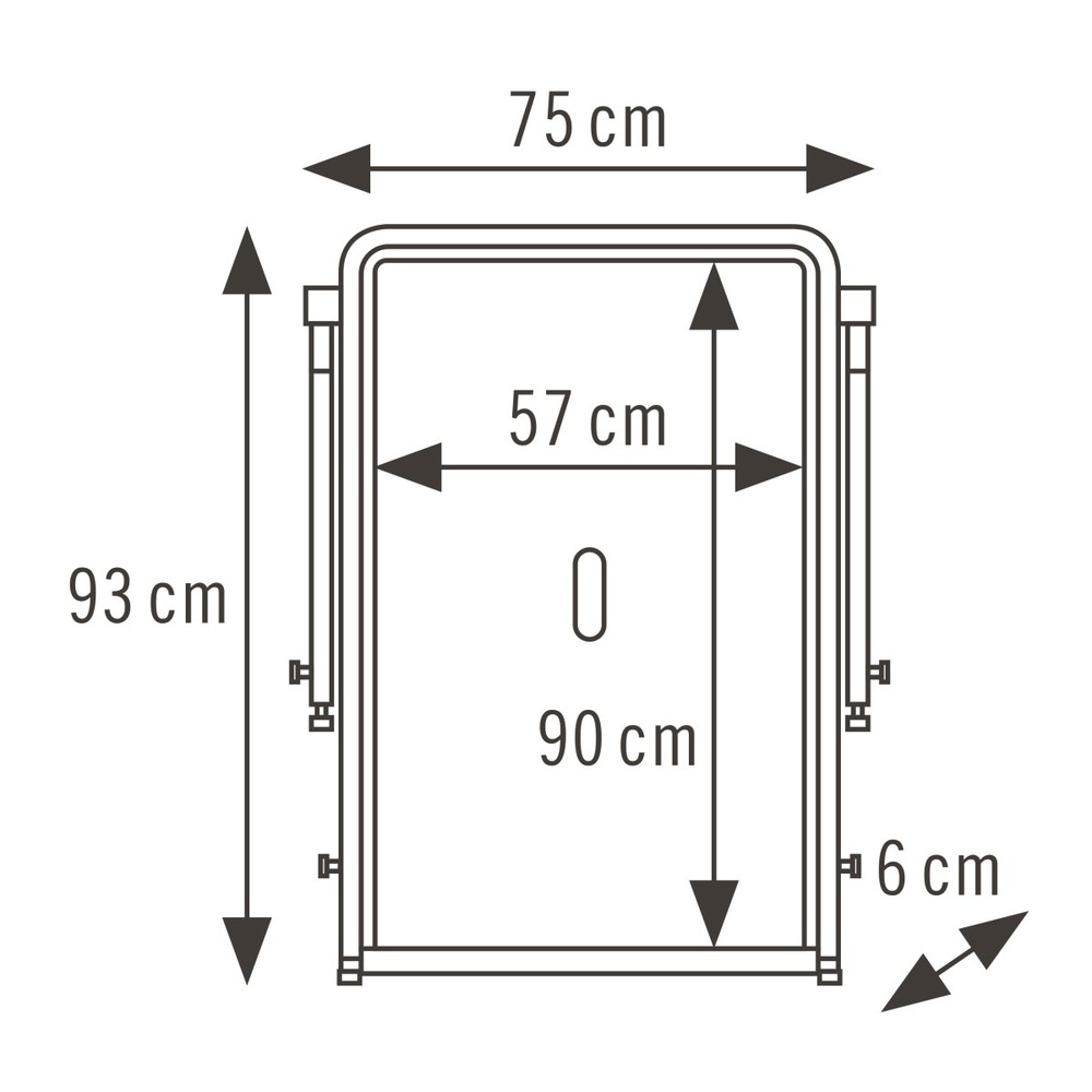 Dimensions de la plateforme pour escaliers Hailo TP2 Pro