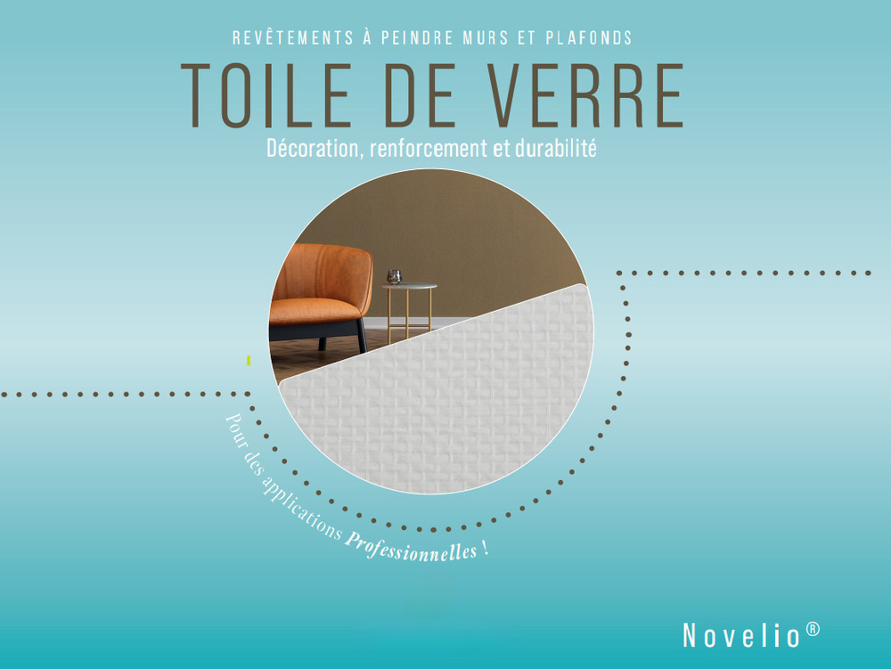 Album de la collection Toile de verre 2028 Novelio DOD, des produits de revetements à peindre murs et plafonds