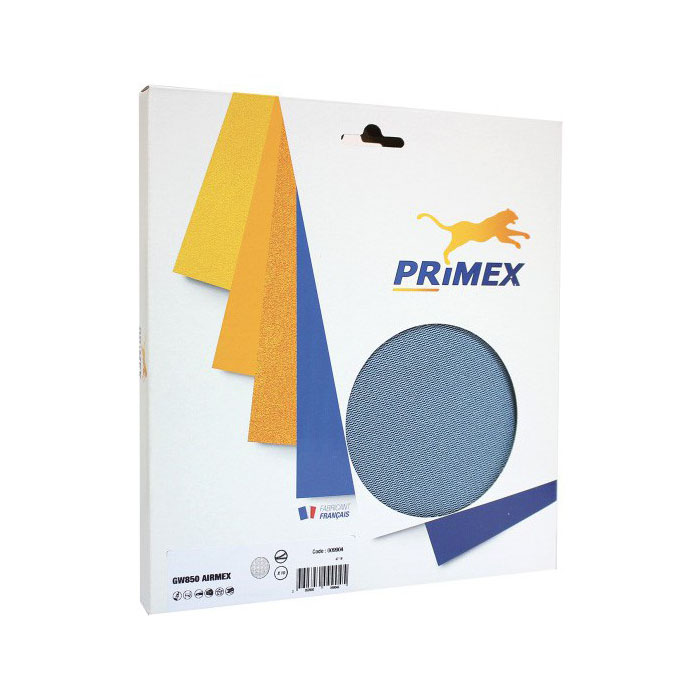 Pochette de disques abrasifs Primex Airmex GW850 de diamètre 225 mm pour ponceuse