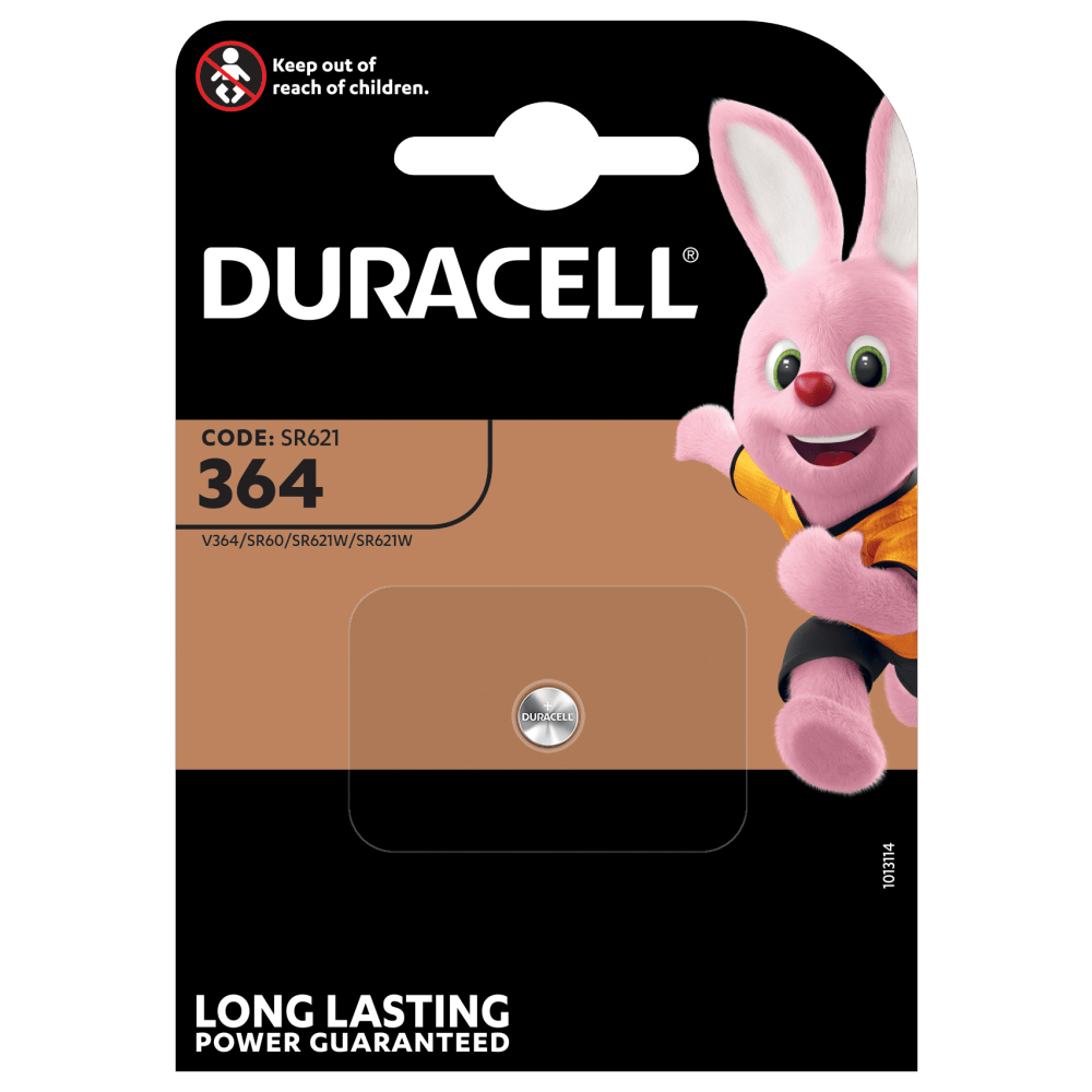 Pile bouton Duracell 364 (Code : SR621).