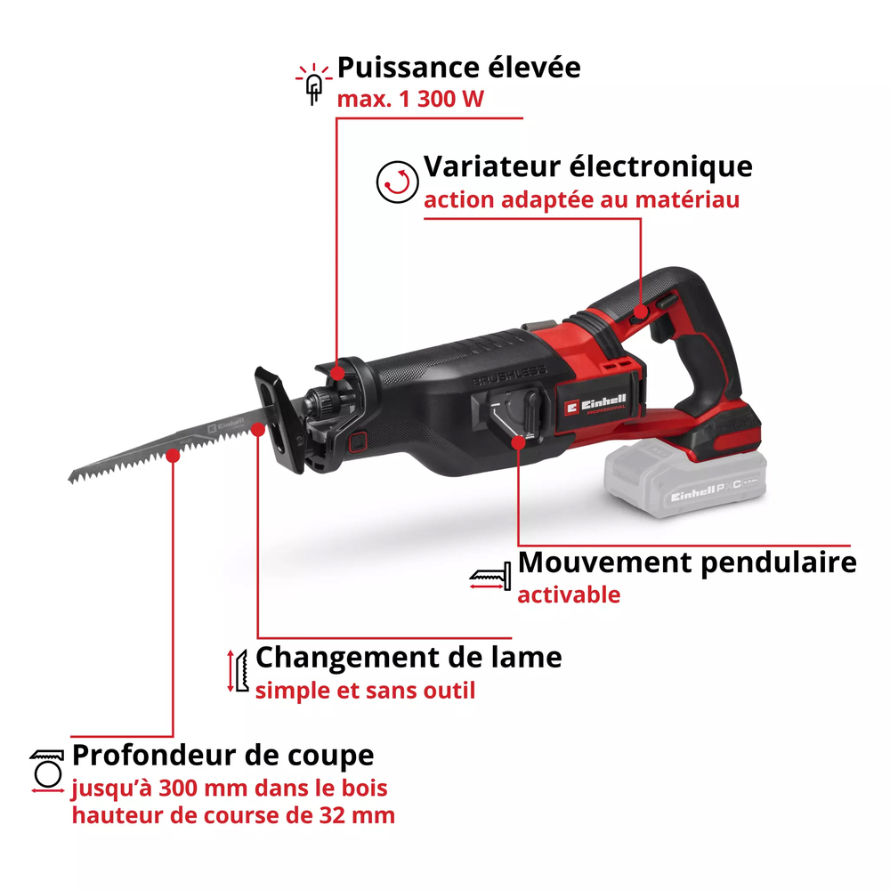 Scie Sabre TP-AP 18/32 LI BL