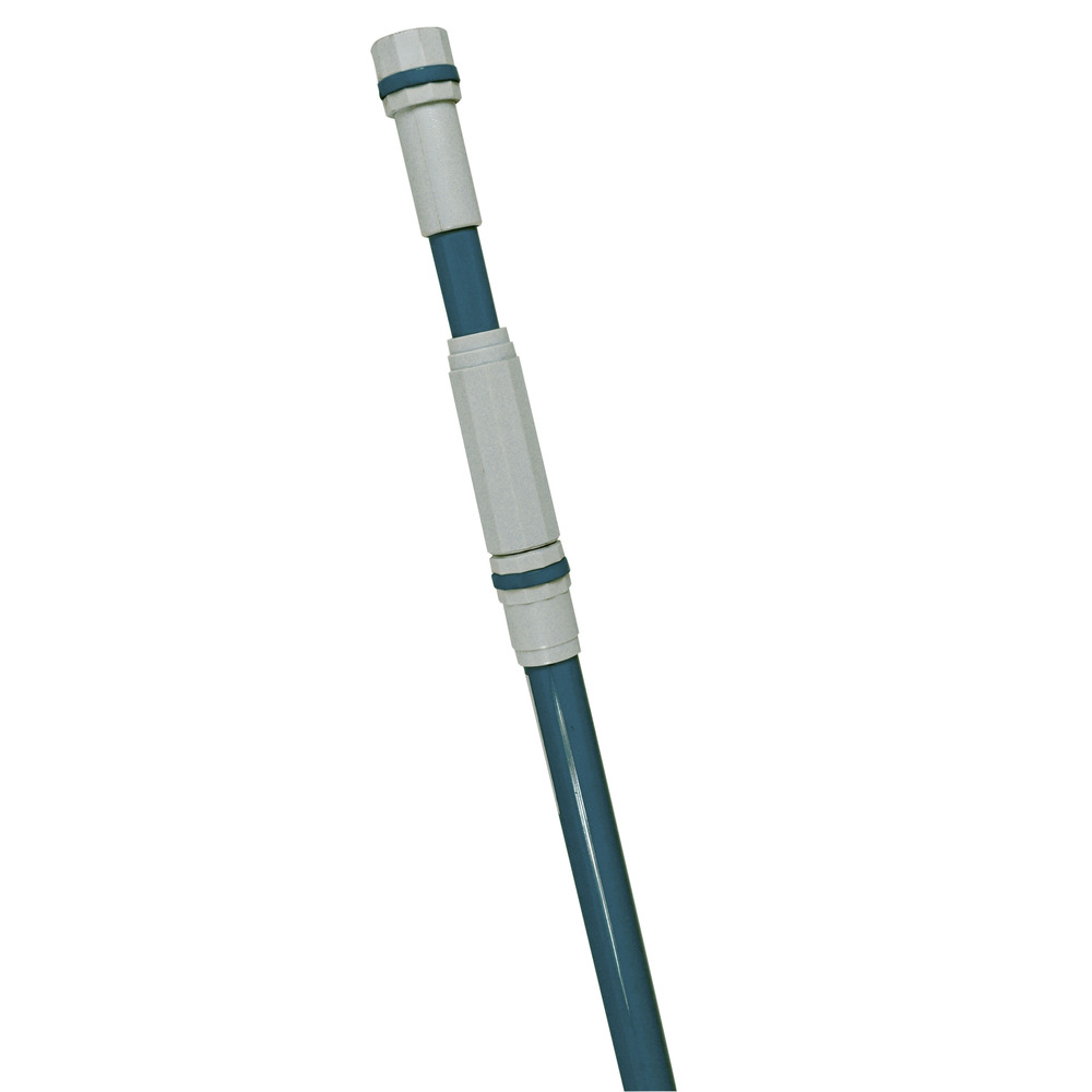 Perche Télescopique Elite 2.44 m blanche et bleue à associer à des accessoires pour le nettoyage des piscines.