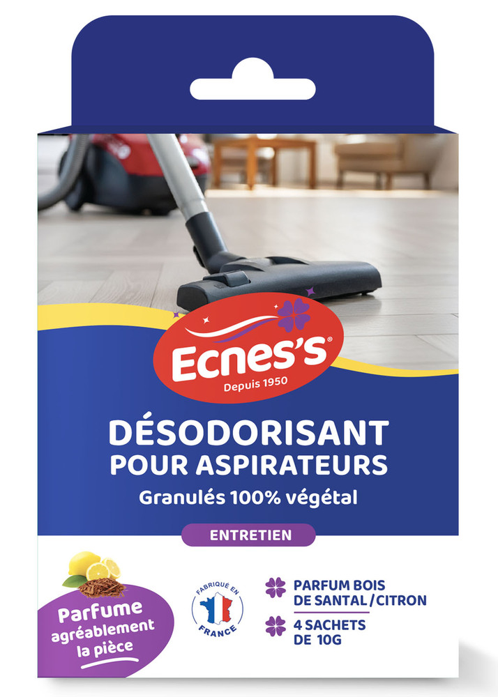 Sachet de granulés désodorisant pour aspirateurs Ecness