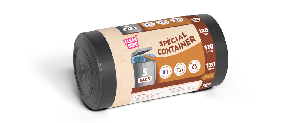 Rouleau de 5 Sacs Spécial Container 120 litres