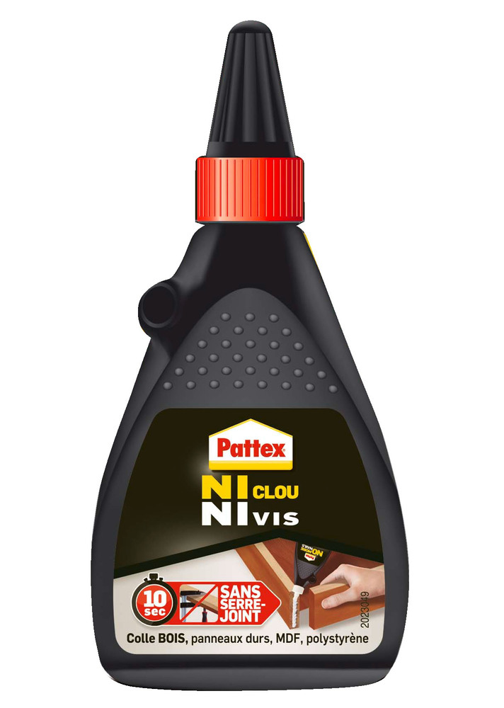 Tube noir de colle Bois Ni Clou Ni Vis liquide transparente 100 g