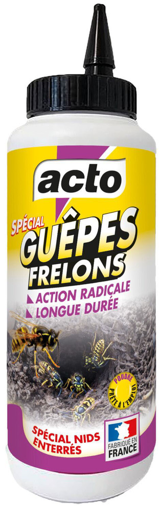 Flacon de poudre spéciale nid de guêpes et frelons ACTO