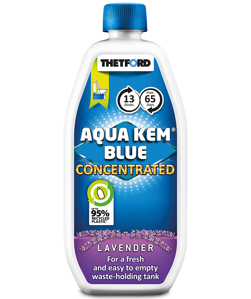 Liquéfiant WC chimique Aqua Kem Blue Lavande Concentré 780 ml en flacon bleu