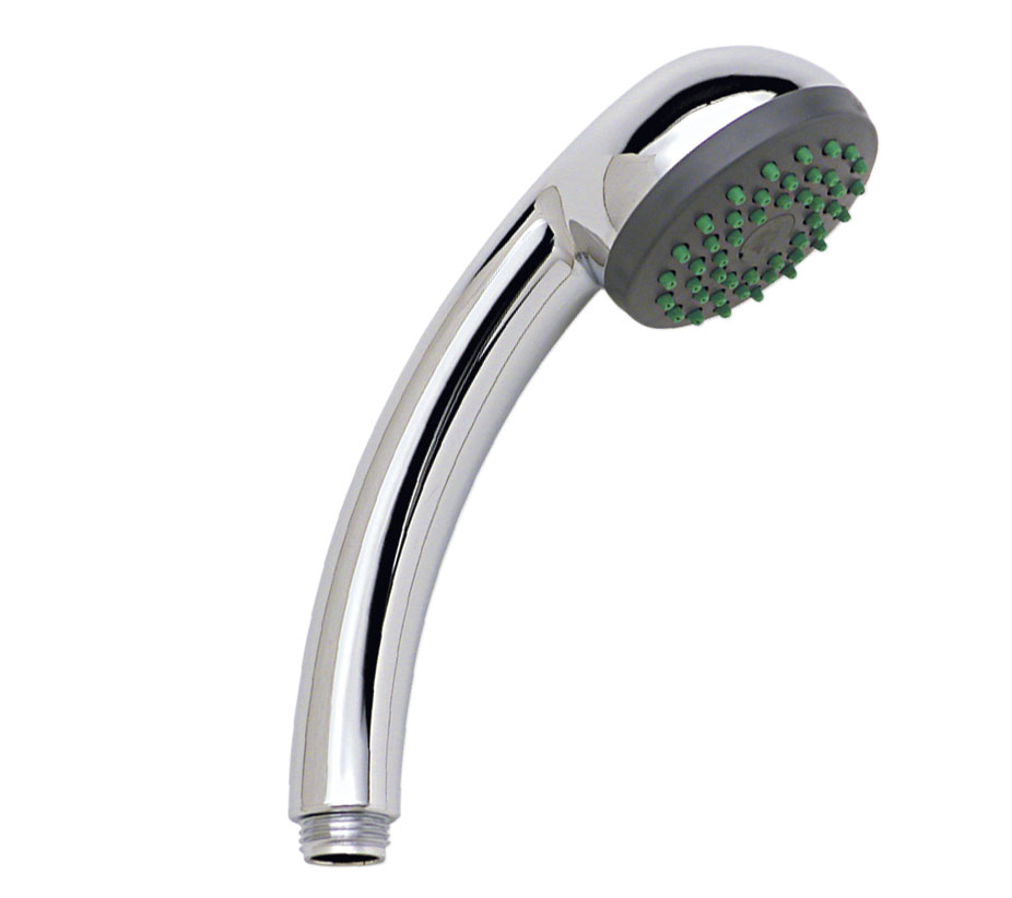 Douchette chromée Sélène 1 jet avec picots anticalcaire verts