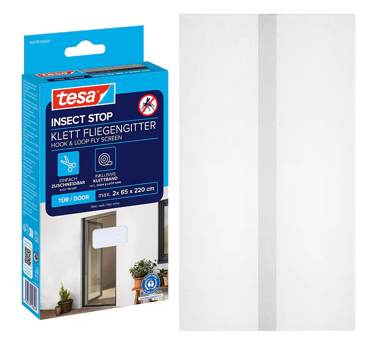 Moustiquaires de Porte à Velcro Insect Stop 2.20 m x 0.65 m x2