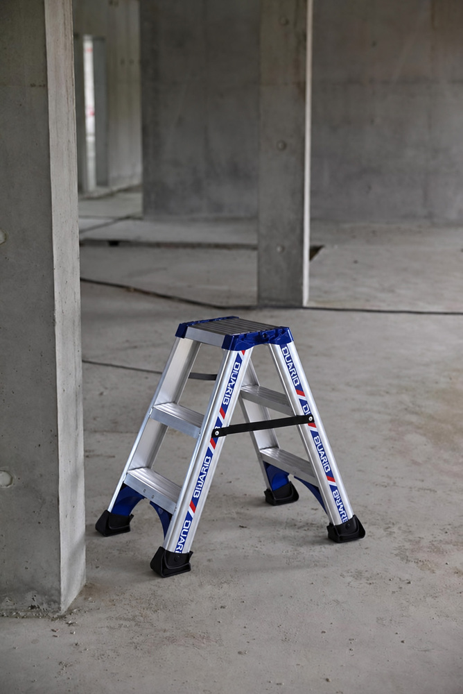 Mise en situation Marchepied Double Accès Alpha 2x3 Marches en aluminium robuste avec marches antidérapantes