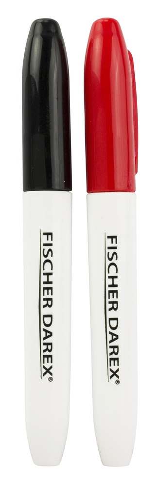 Lot de 2 Marqueurs Permanents Rouge et Noir