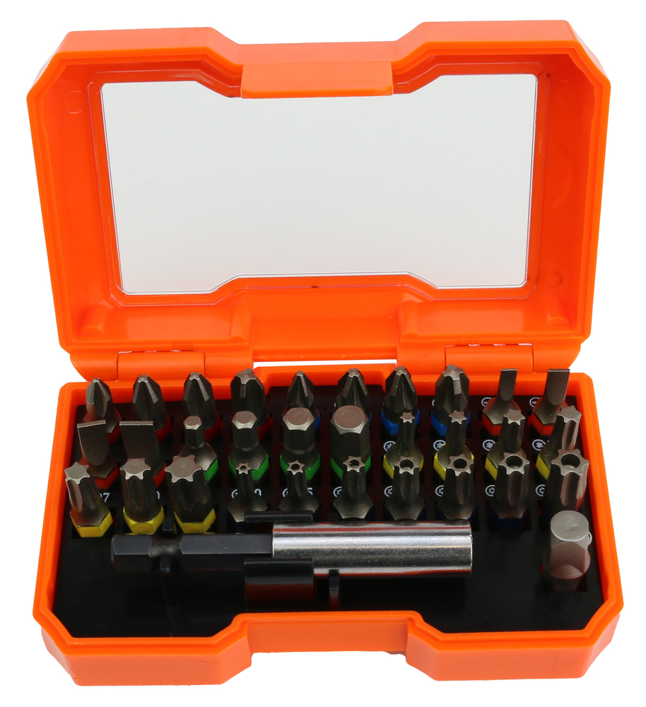 Coffret de Vissage 32 Pièces avec Porte Embout Magnétique