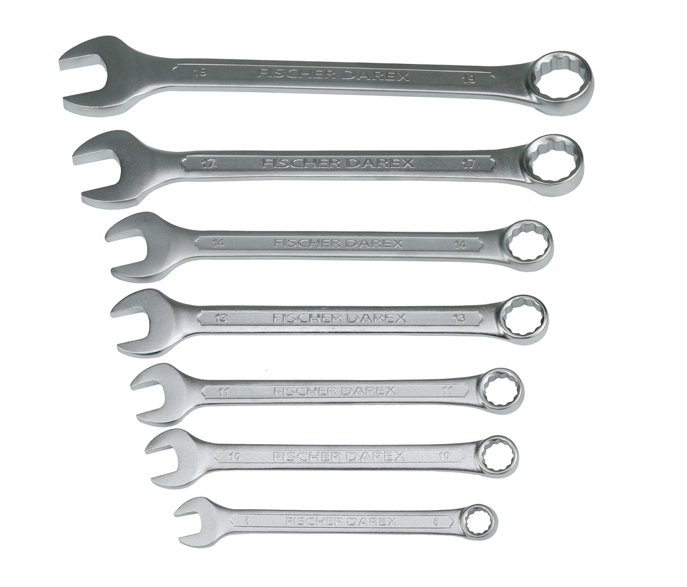 Jeu de 7 Clés Mixtes 8 à 19 mm avec Porte Outils